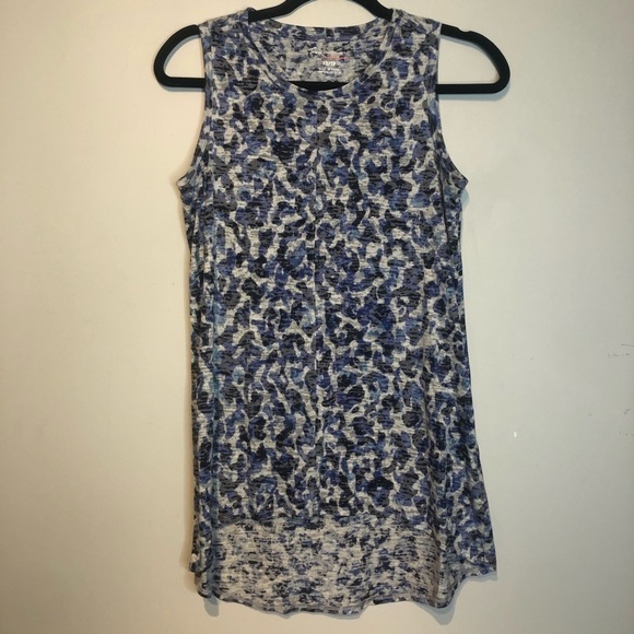 two by Vince Camuto Womens Burnout Printed Tank Top Blue, size XS - Picture 2 of 10